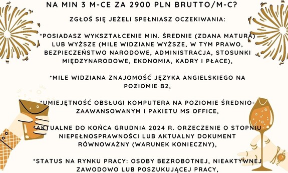 Płatny staż w Ministerstwie Funduszy i Polityki Regionalnej w Warszawie - oferta dla osób z niepełnosprawnościami